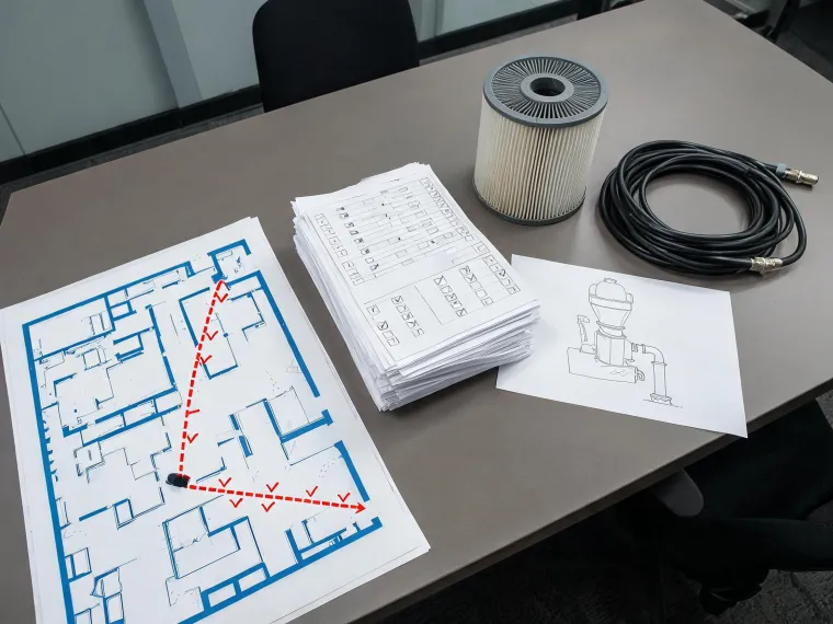 Commercial cleaning application planning table